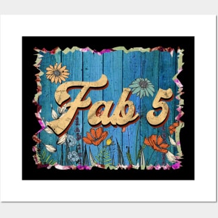 Retro Fab Name Flowers 5 Limited Edition Proud Classic Styles Posters and Art